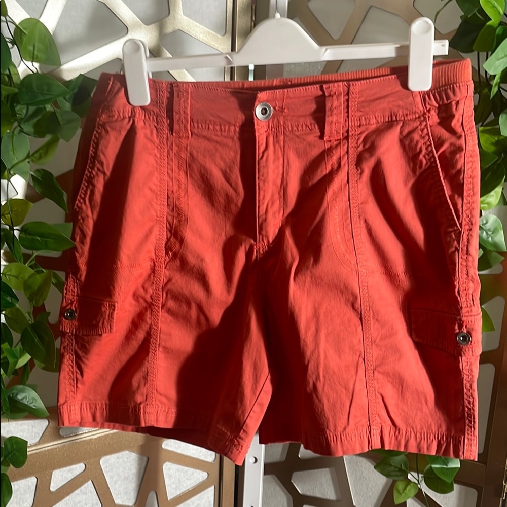 Style & Co. Comfort Waist Cargo Shorts, Coral, Size 12